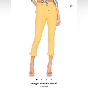 Non vibrant, mustard Capulet jeans